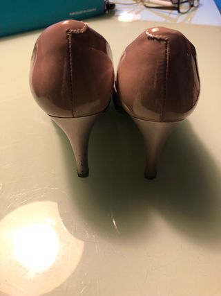 Zapatos tacón Desireé beige/rosa
