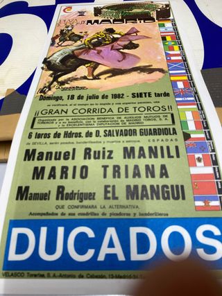 Cartel Toros Madrid 1982