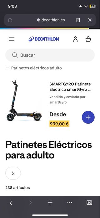 Patinete Eléctrico SmartGyro Dual Max