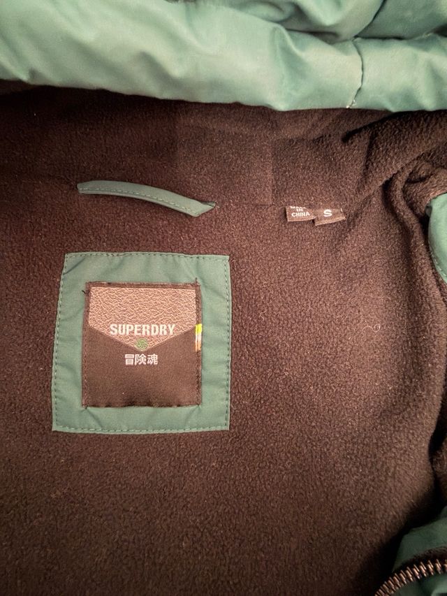 Abrigo Superdry verde talla S