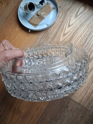 Plafoniera vintage vetro trasparente