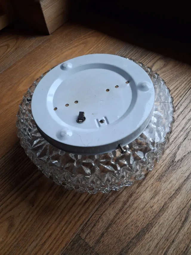 Plafoniera vintage vetro trasparente