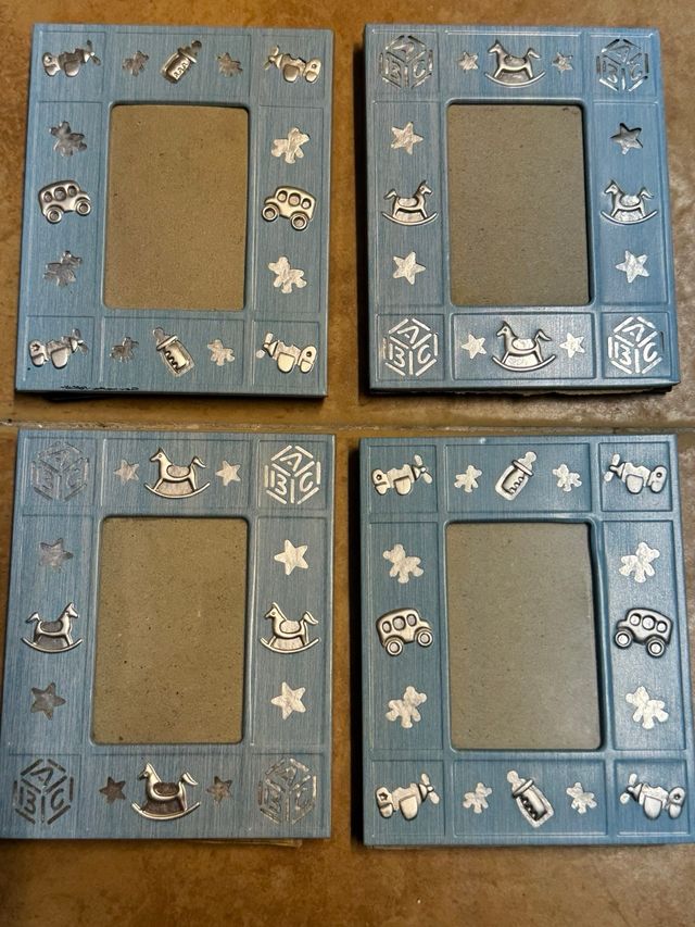 4 Marcos de Fotos Infantiles Azules