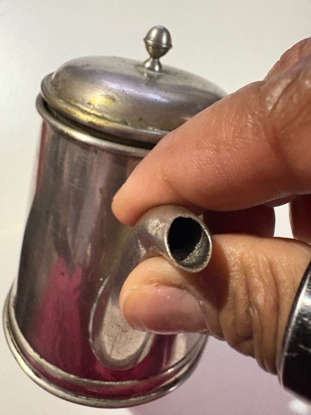 Cafetera/Tetera Metálica Vintage Antigua