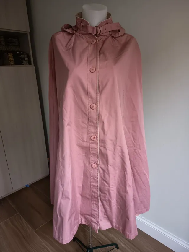 Trench poncho rosa vintage