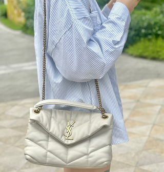 Bolso YSL Cloud pequeño blanco