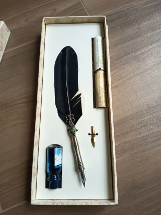 Penna piuma Bortoletti con inchiostro