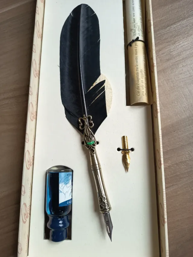 Penna piuma Bortoletti con inchiostro