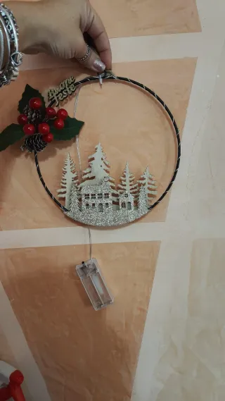 Fuori porta natalizio con luci