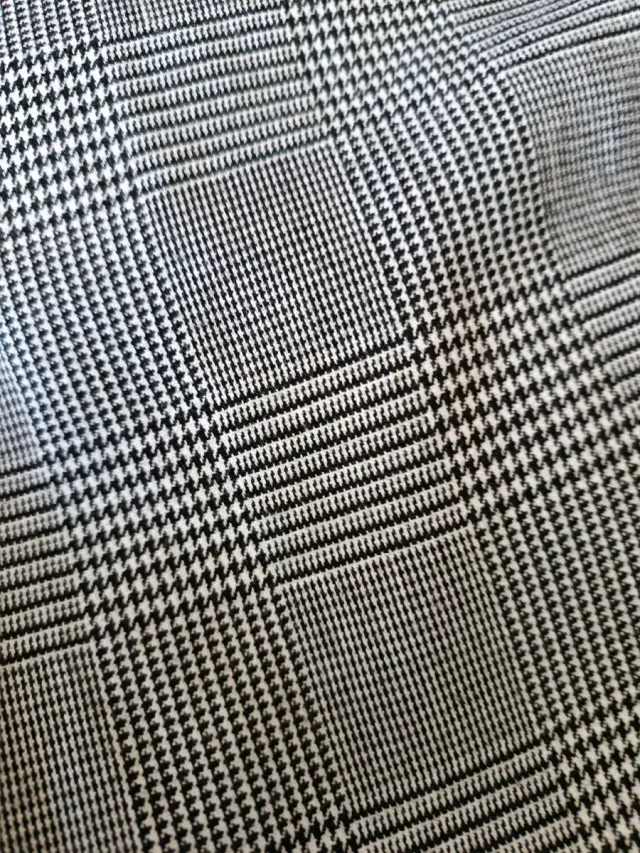 Pantalón vestir pierna ancha gris y negro