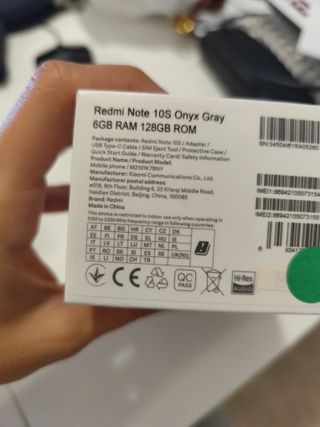 Xiaomi Redmi Note 10S 128GB Gris/Plata