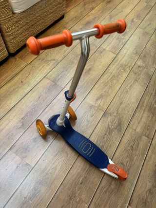 Patinete infantil 3 ruedas azul y naranja