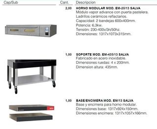 Horno Modular SALVA EM-2013 VAPOR-Conjunto