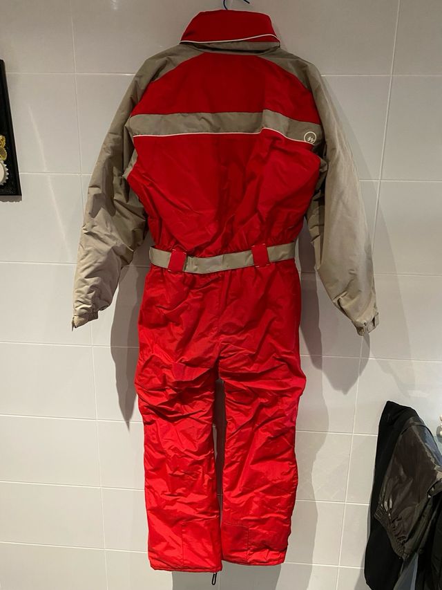 Mono para la nieve Quechua rojo y beige