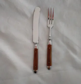 Posate da frutta vintage in metallo cromato