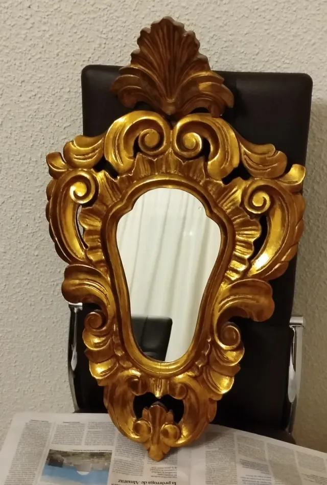 Espejo Antiguo Dorado