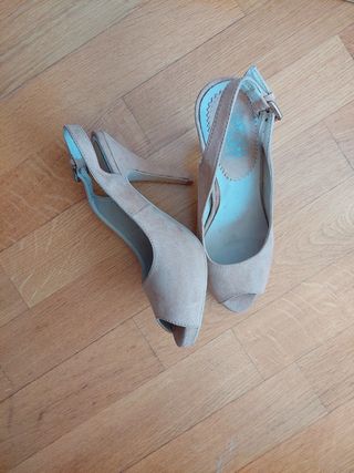Scarpe décolleté con tacco beige 37