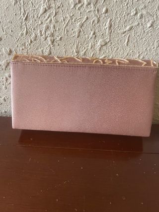 Bolso de mano fiesta bordado dorado oscuro