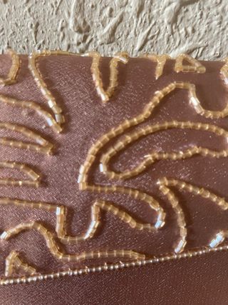 Bolso de mano fiesta bordado dorado oscuro