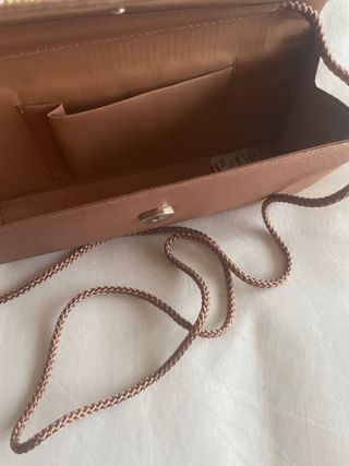 Bolso de mano fiesta bordado dorado oscuro