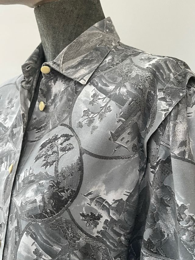 Camicia donna vintage fantasia paesaggi