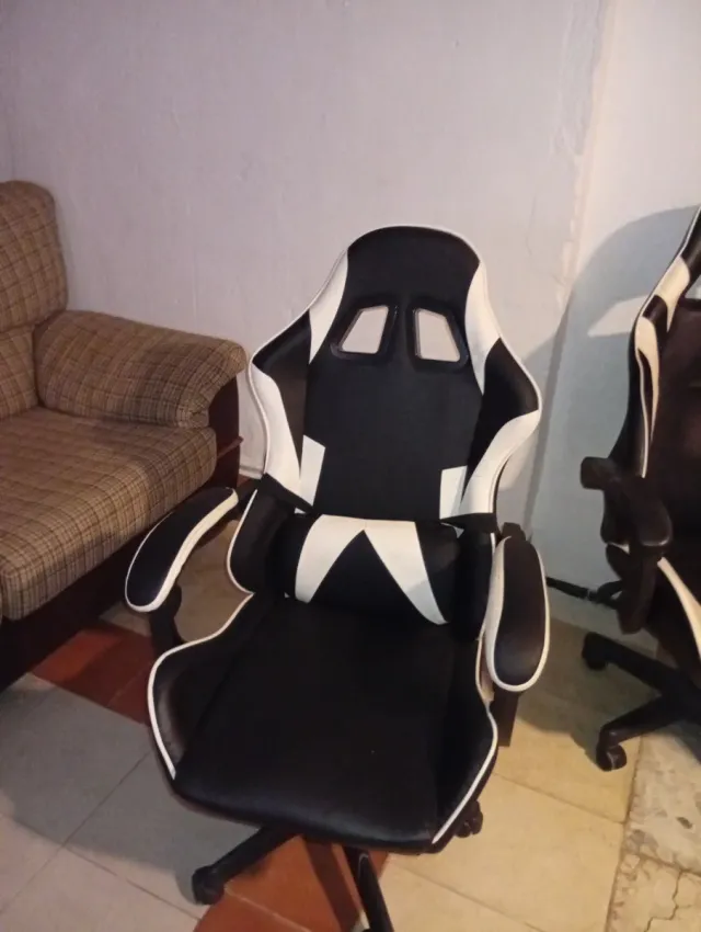 Sillón Gamer Negro y Blanco