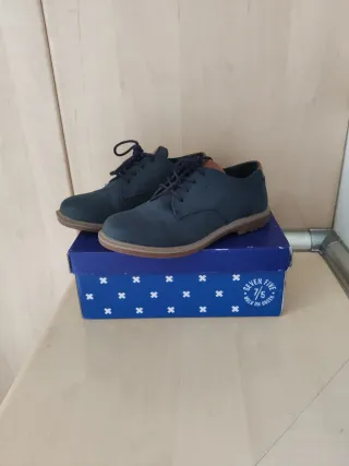 Zapatos niño Seven Five azul/marrón T.35