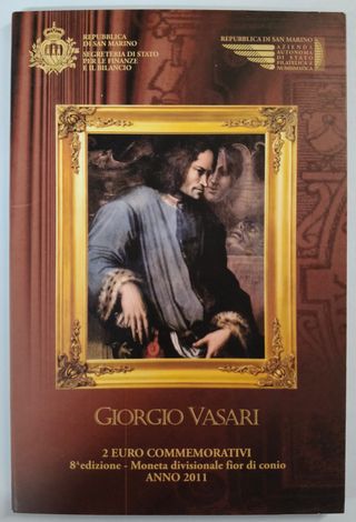 Moneta 2 Euro Commemorativa Giorgio Vasari RSM 201