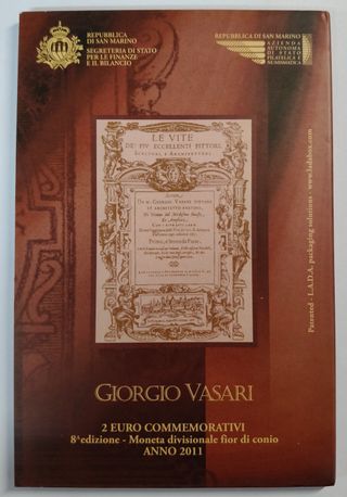 Moneta 2 Euro Commemorativa Giorgio Vasari RSM 201