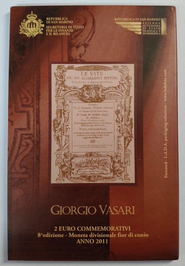Moneta 2 Euro Commemorativa Giorgio Vasari RSM 201