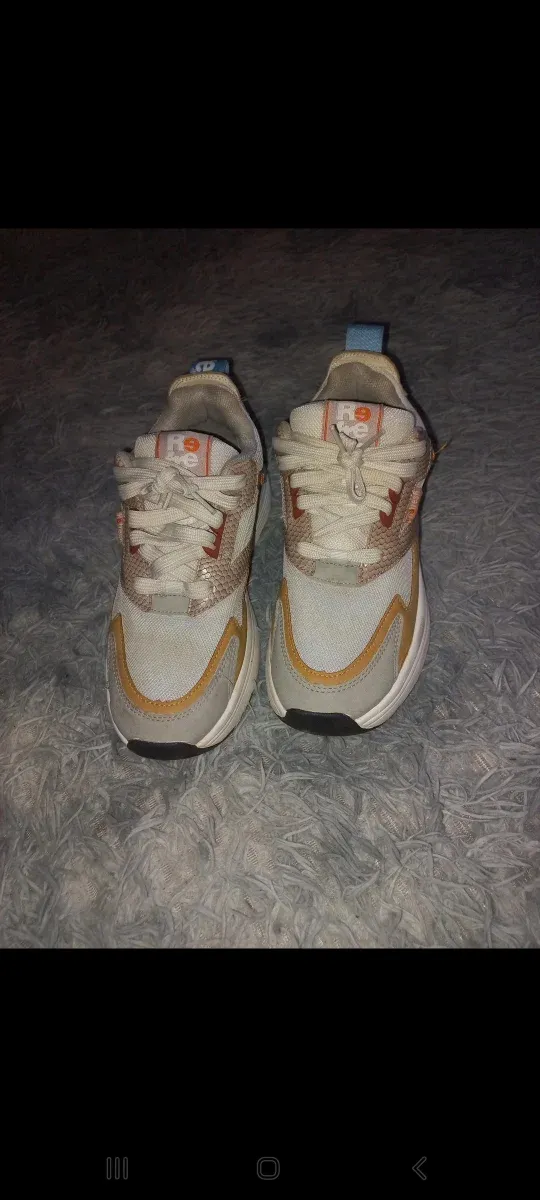 Sneakers donna arancioni e bianche