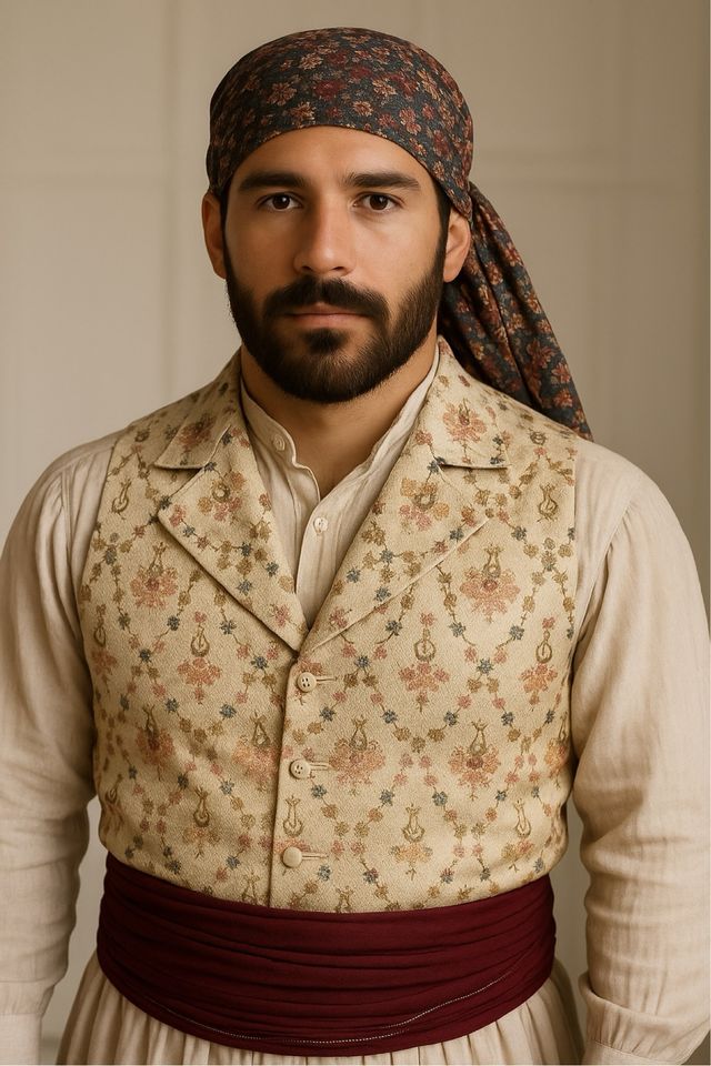 Chaleco de seda vintage 1910