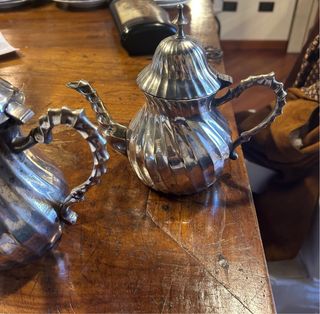 Coppia teiere in argento silver plated