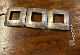 Bracciale in argento con quadrati