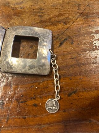 Bracciale in argento con quadrati