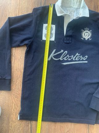 Polo Hackett manga larga azul talla 3