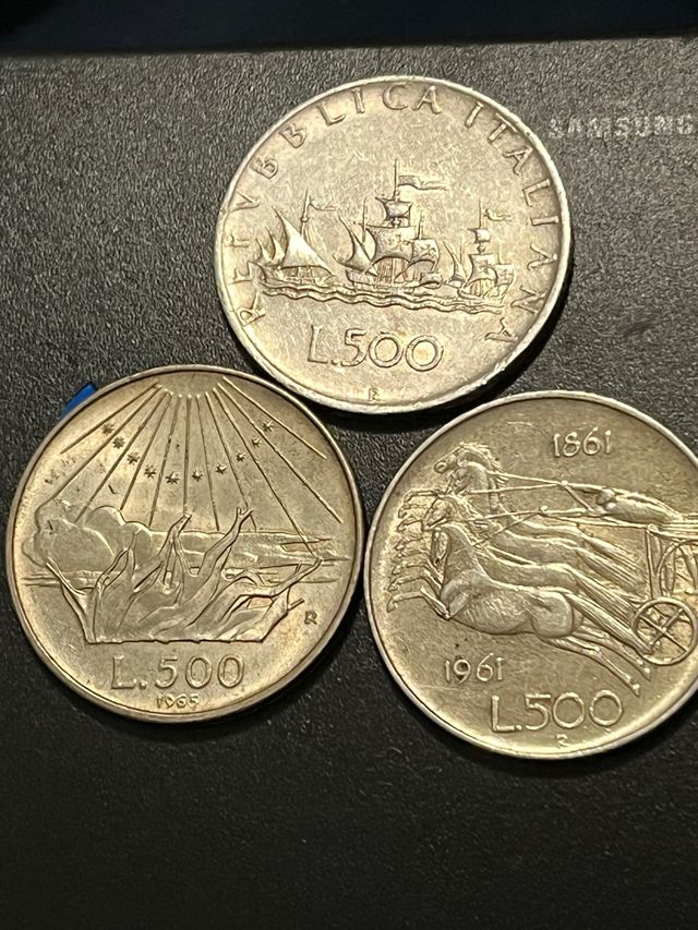 3 Lire 500 Argento Italiane