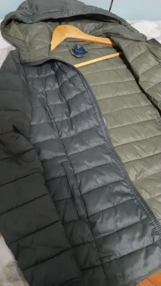 Piumino autunnale verde