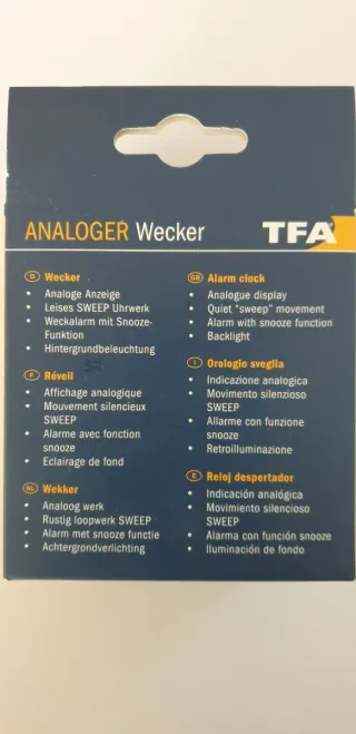 Sveglia analogica TFA Extra leises