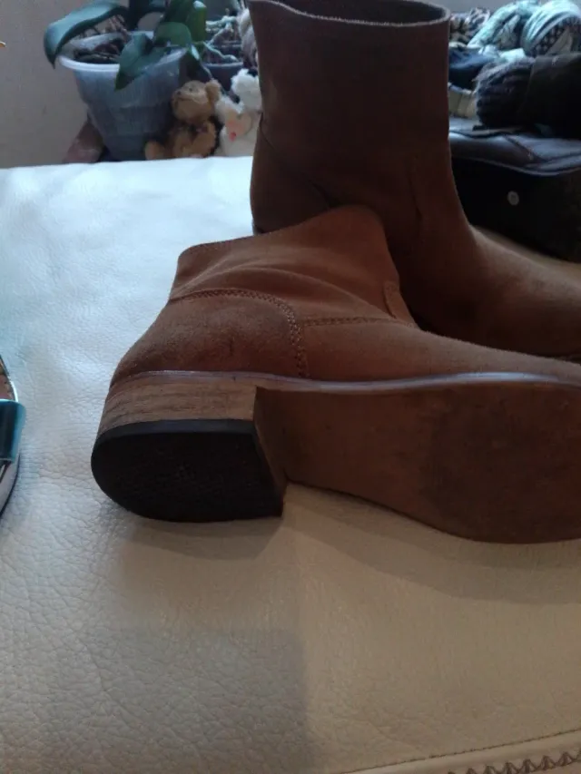 Botines de piel marrones