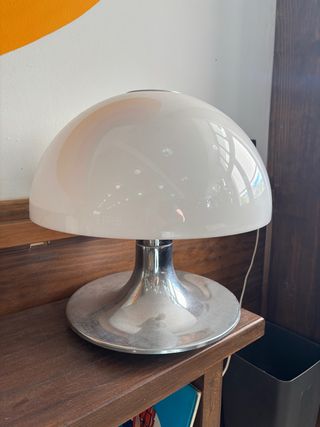 Lámpara Seta Miguel Milá Plata y Blanca