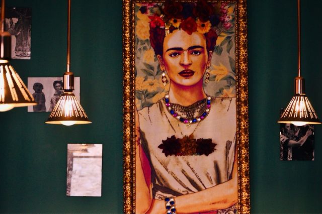 Cuadro Frida Marco Dorado y Cantinflas mexicanos 