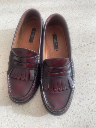 ZENDRA Mocasines Piel Rojo Talla 37