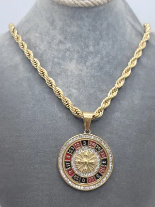 Colgante Ruleta con cordón rizado