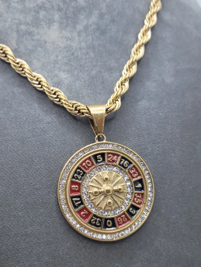Colgante Ruleta con cordón rizado