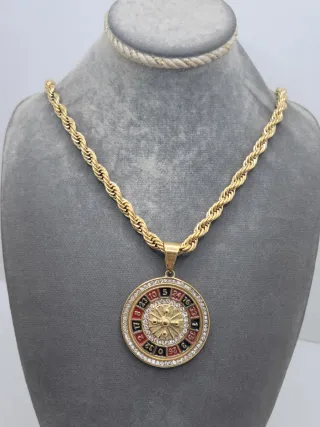 Colgante Ruleta con cordón rizado