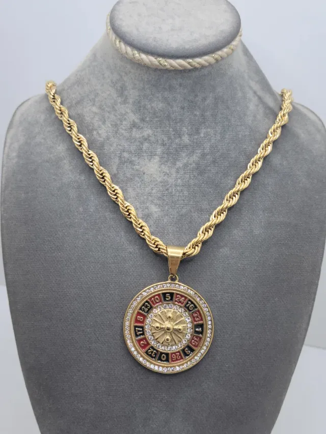 Colgante Ruleta con cordón rizado