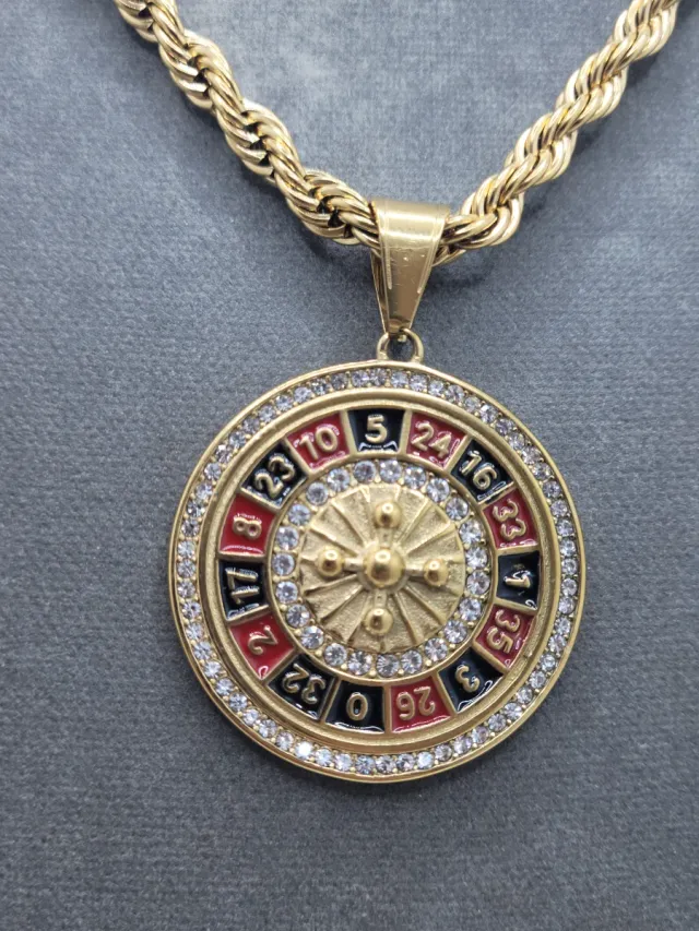 Colgante Ruleta con cordón rizado