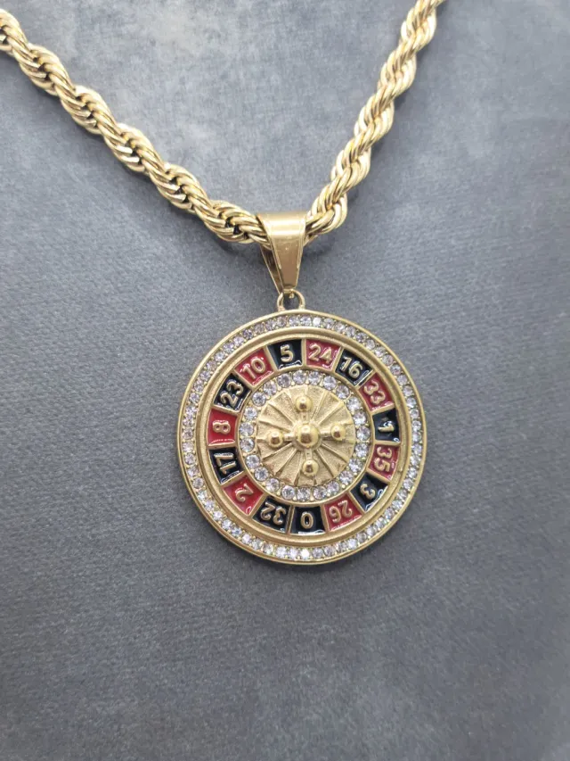 Colgante Ruleta con cordón rizado