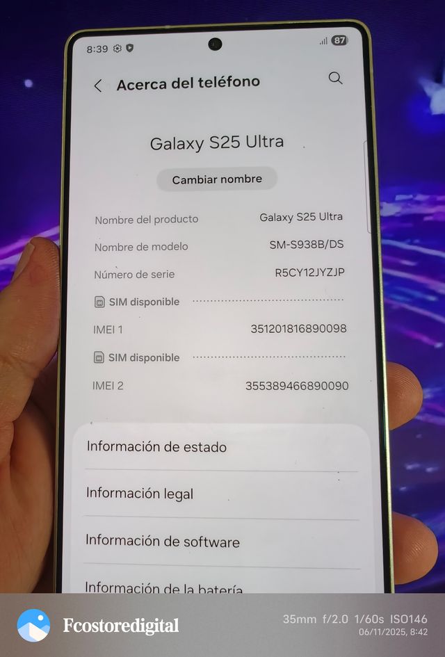 Samsung S25 Ultra 512GB - SILVER BLUE - Nuevo